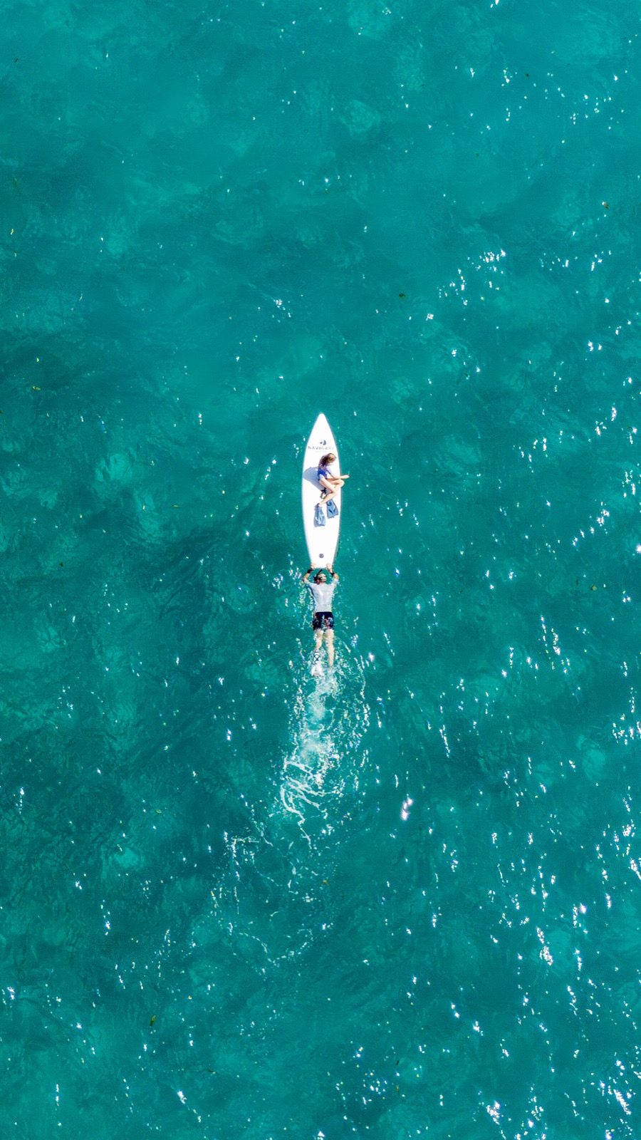 SUP sur mer turquoise · Côte d'Azur